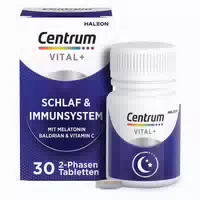 Centrum Vital Schlaf & Immunsystem, Hochwertiger Nährstoffkomplex für Erholsamen Schlaf, Immunsystem und Zellregeneration mit Melatonin, Vitamin C, Zink, Baldrian