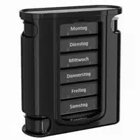 Cepewa Deluxe Black Edition Tablettenbox für 7 Tage – 4 Fächer Pro Tag