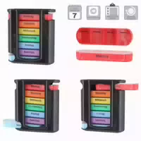 Cepewa Deluxe Regenbogen Edition Tablettenbox für 7 Tage – 4 Fächer Pro Tag