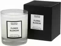 Cereria Molla Flores Blanca Vegane Wachskerze Glas