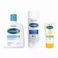 Excipial & Cetaphil Set: Urea Pflege, Reinigung & Uv Schutz