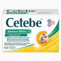 Cetebe Immun Aktiv: Nahrungsergänzungsmittel Zur Unterstützung Der Abwehrkräfte Mit Vitamin C, D3, Zink, Selen Und Ausgesuchten Pflanzenextrakten