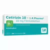 Cetirizin 10 1 A Pharmaâ Filmtabletten