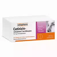 Cetirizin Ratiopharmâ bei Allergien 10 mg Filmtabletten