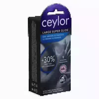 «large Super Glide» Extraweite Kondome mit Mehr Gleitcreme 9 Kondome 9 st