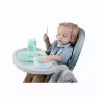 Kubek Niekapek Trinkbecher für Kinder Ab 6 Monaten, 200 Ml, Türkis