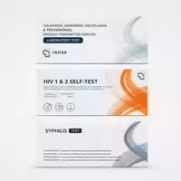 Chlamydien , Gonorrhöe , Trichomonaden , Mykoplasmen , Hiv und Syphilistest Frau The Tester