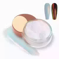Chromepulver Weiß Perle Pigment Nägel White With Iridescent 1 st