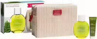 Clarins Eau Extraordinaire Set = Eau Extraord Spray 100 Ml Eau Extraord Douche Lactée Revit 30 Ml Täschchen