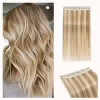 Clip in Extensions Echthaar 5 Clips 12p613 Goldbraun Blond 2 1 st
