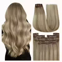 Clip Extensions Echthaar Balayage 1 Clip 3 #8a 60 8a 60 cm 1 1 st