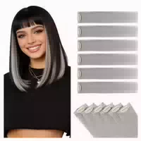 Clip in Extensions Echthaar Balayage 6er Glatt 45cm Grau 1 st