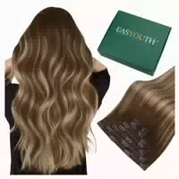 Extensions Clip in Echthaar Balayage Braun 35cm 35cm 7pcs 4 1 st