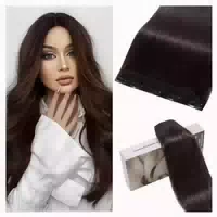 Clip Extensions Echthaar Haarverlängerung #1 Lackschwarz 30c 1 st
