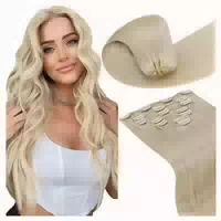 Extensions Clip in Echthaar Dunkelbraun 50cm 50cm 7pcs 1 2#2 1 st