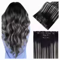 Clip Extensions Echthaar Invisible 40cm 4pcs 3 4#1b S 1b Inv 1 st