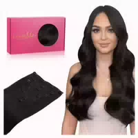 Clip in Extensions Echthaar Remy 50cm 50cm 120g #4 Schokolad 1 st