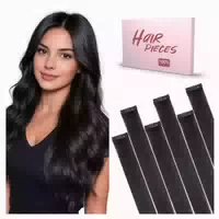 Clip in Extensions Echthaar Remy 6 Tressen Clips 40 cm 40g S 1 st
