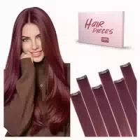 Clip in Extensions Echthaar Remy 6 Clips 25 cm 31g Dunkelb 1 st