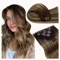 Extensions Clip in Echthaar Remy Balayage Ombre 30cm 5pcs 3 1 st