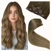Extensions Echthaar Remy Balayage Braun Wire Draht 35 cm W 1 1 st