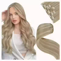 Extensions Clip in Echthaar Remy Blond 40cm 80g 40cm 5pcs 4 1 st