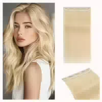 Clip in Extensions Echthaar Volumen 5clips Skinweft 613 Blon 1 st