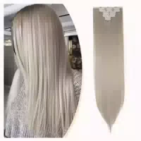 Clip in Extensions Glatt 8tlg 18 Clips 66 cm Aschblonde Mix 1 st