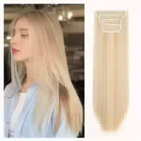 Clip in Extensions 8teilig 18clips Voller Kopf 66 cm Dunkles 1 st