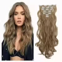 Clip in Extensions Haarverlängerung 16clips 50 cm Hellblond 1 st
