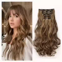 Clip in Extensions Haarverlängerung 60cm Dunkelbraun 60 cm H 1 st