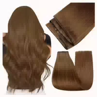 Clip Haarverlängerungen Echthaar Menschenhaar 55cm #4 Mittel 1 st