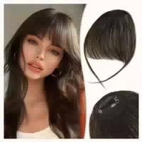 Clip in Pony Echthaar Remy Fringe 5 5g Packung mit 1 Dunke 1 st