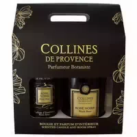 Collines De Provence Geschenkset Raumduft Duo Kerze Duo 180 g Schwarze Rose