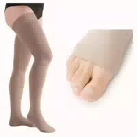 Compressana Free Extra Kurz Offen Ccl2 Schenkelstrümpfe mit Spitzenhaftband