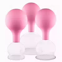 Pulox Schröpfgläser Aus Echtglas Mit Saugball Set Trio Groß In Pink: 40mm, 52mm, 62mm 3 St