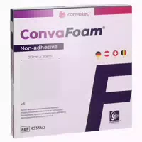 Convafoam Schaumverband Nicht Adhäsiv 20x20 cm 5 st