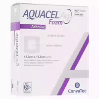 Aquacel Ag Foam Adhäsiv 12,5x12,5 Cm Ver 10 St