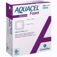 Aquacel Foam Adhäsiv 10x10 cm Verband 10 st Verband