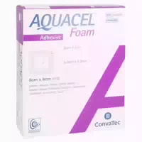 Aquacel Ag Foam Adhäsiv 8x8 Cm Verband