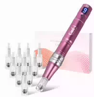 Cool I Derma Pen Mit 7 Led Farben, Mikroneedling Gerät Mit 9 Stufen, Lcd & 12 Patronen,v2