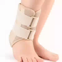 Knöchelbandage mit Federstreben, Verstellbare Fußgelenkstütze mit Klett für Sport & Alltag