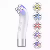 Cool I Multifunktionales Rf,ems,led Beautygerät,kabellose Gesichts & Halsmassage mit Wärmefunktion