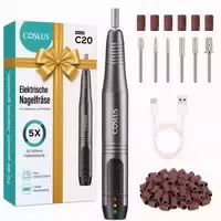Coslus 11 in 1 Profi Maniküre und Pediküreset Grau