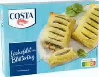 Costa Lachsfilet im Blätterteig mit Blattspinat