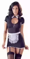 Dienstmädchen Kleid mit Strapsen und Schürze zum Binden