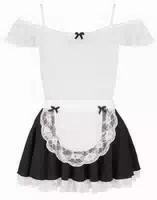 Kleid Plus Schürze zum Binden, im Kellnerinnen Look