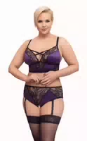Bralette Plus Straps Slip Ouvert Im Edlen Mix Aus Satin Und Spitze