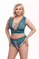 Bralette Plus String aus Spitze
