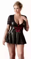 Kleid mit Schnürung und Ausgestelltem Rockteil